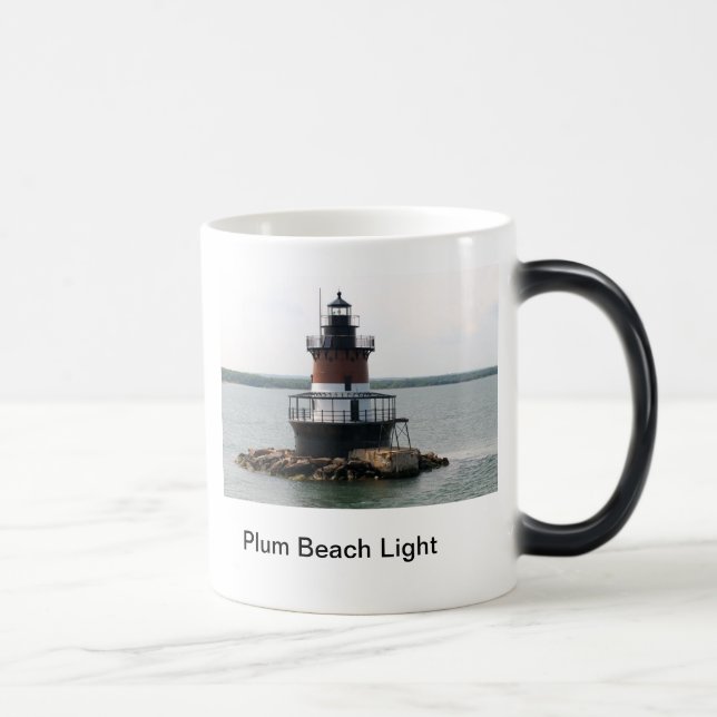 Pflaumen-Strand Lighouse Tasse (Rechts)
