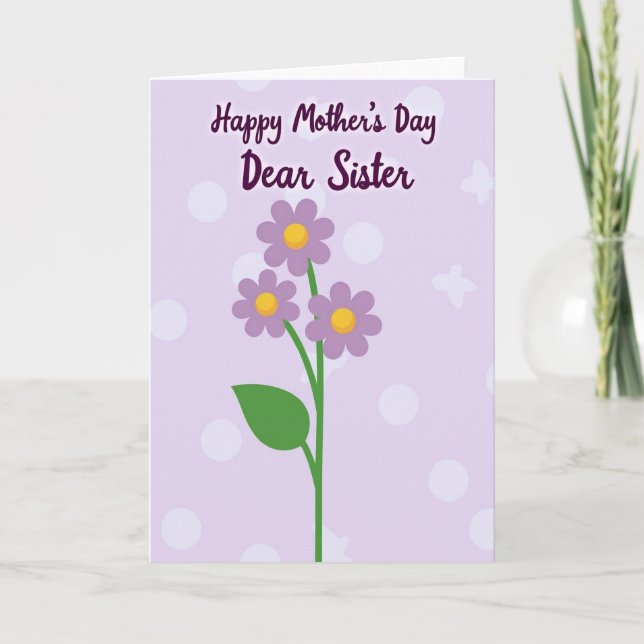 Pflaumen-Text-Muttertagskarte Karte (Vorderseite)