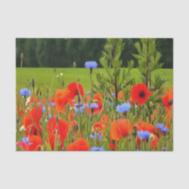 Pflaumen und Blumen Realistische Landschaft Kunst Seidenpapier
