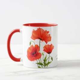 Pflaumen und Blüten der Aquarellmalerei Tasse