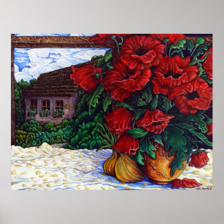 Pflaumen und Zwiebeln Poster