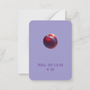 Pflaumen Valentines Mitteilungskarte