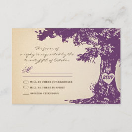 Pflaumenanbau Hochzeitsdesign uAwg RSVP Karte