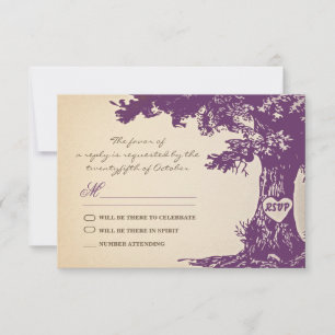 Pflaumenanbau Hochzeitsdesign uAwg RSVP Karte