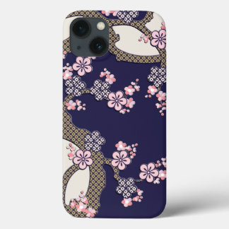 Pflaumenbaum-Blume aus japanischer Textil Case-Mate iPhone Hülle