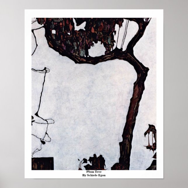 Pflaumenbaum von Schiele Egon Poster (Vorne)