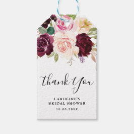 Pflaumenblumen Brautparty-Geschenketiketten Geschenkanhänger