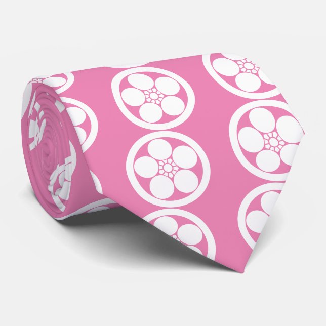 Pflaumenblüte im Umebachi-Stil Krawatte (Gerollt)