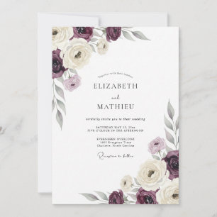 Pflaumenblüten-Romanze Hochzeit Einladung
