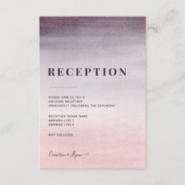 Pflaumenfarbene Hochzeitsempfehlung Begleitkarte