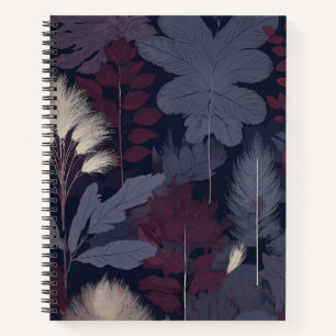 Pflaumenfeige und Pampasgras Botanisches Notizbuch