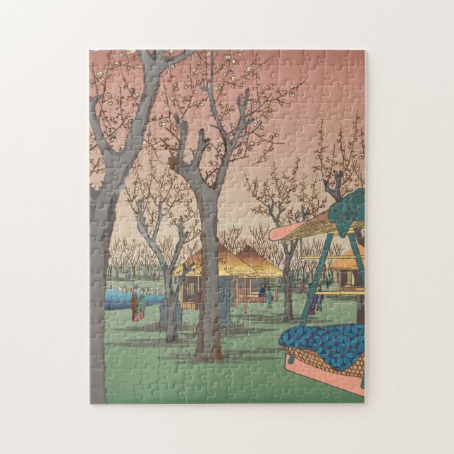 Pflaumengarten von Hiroshige Puzzle (Vertikal)