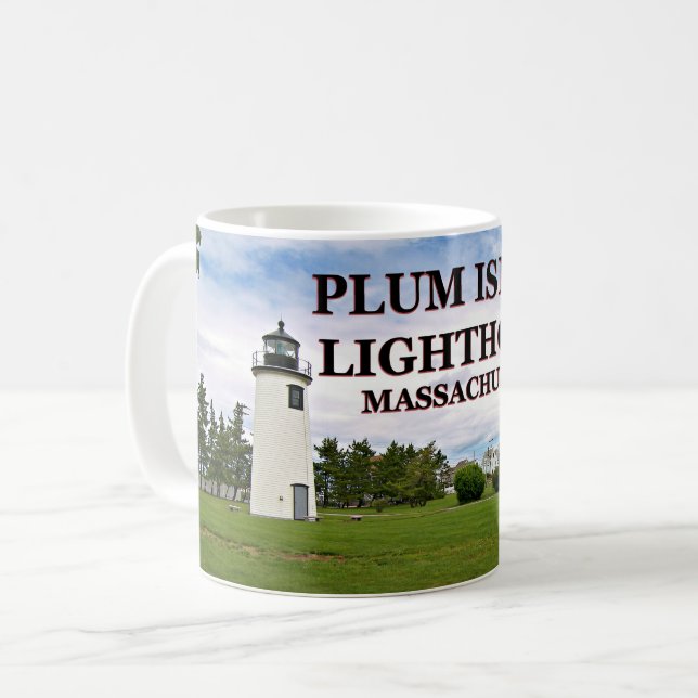 Pflaumeninsel Leuchtturm, Tasse Massachusetts (Vorderseite Links)