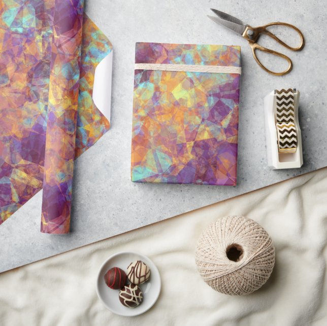 PflaumenLila Krummstoff Geschenkpapier (Kunsthandwerk)