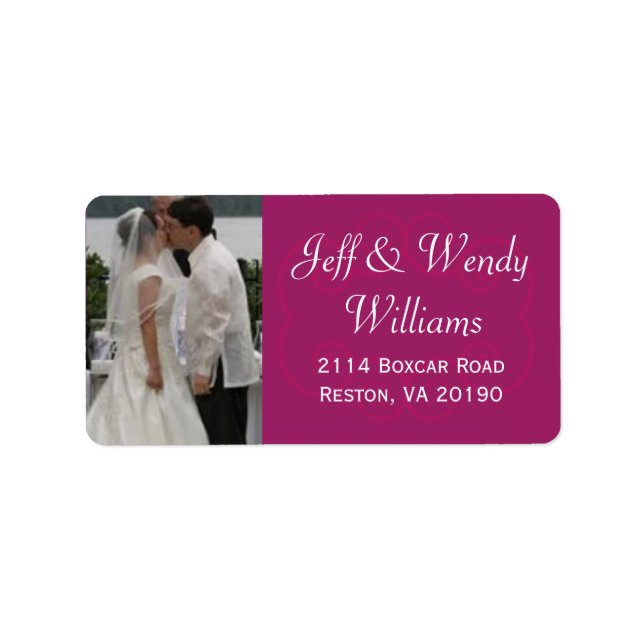 Pflaumenmarkierungen Adressaufkleber (Vorne)