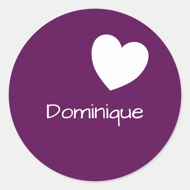 Pflaumenperfektion - Der Aufkleber mit Herz (Vorderseite)