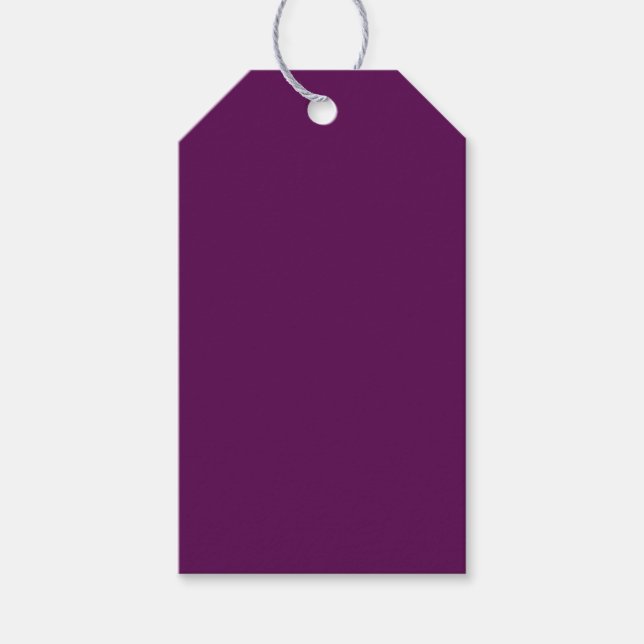 Pflaumenperfektion - Elegante Solid Pum - Geschenkanhänger (Vorderseite)