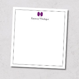 Pflaumenpurpur Bogenrand Schriftart Benutzerdefini Notizblock
