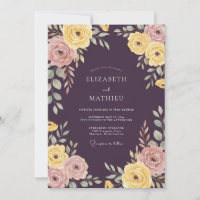 Pflaumenromantische Florale Umarmung Hochzeit