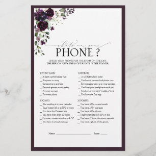 Pflaumenspiel Lila Brautparty