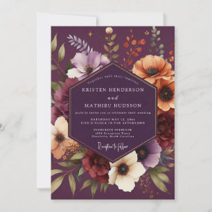 Pflaumenstimmung Botanische Hochzeit Einladung