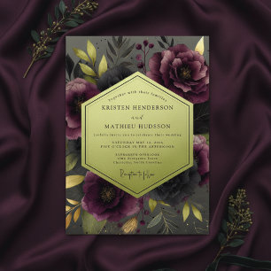 Pflaumenstimmung Botanische Hochzeit Einladung