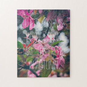 Pflaumenzweig mit rosa Blume Puzzle