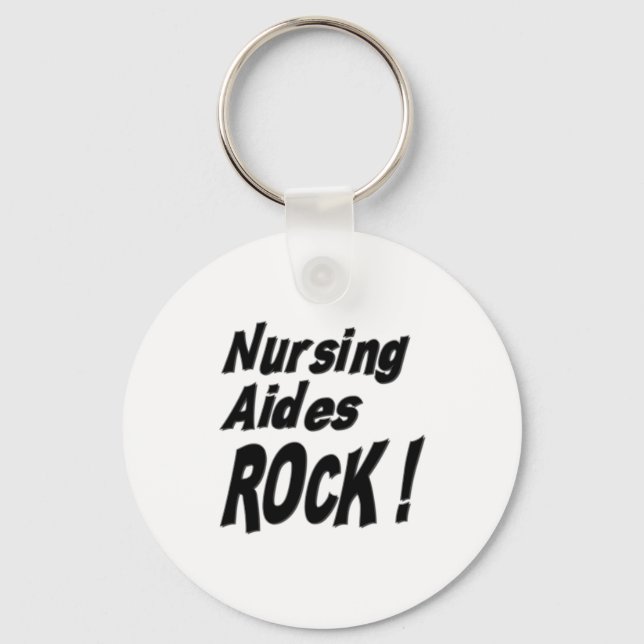 Pflege Aides Rock! Schlüsselanhänger (Vorderseite)