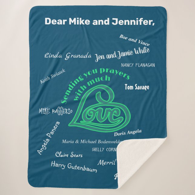 Pflege Blanket mit Liebe und Gebeten Sherpadecke (Vorderseite)