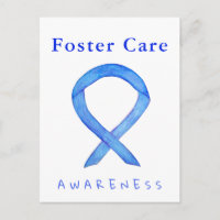 Pflege Blue Awareness Ribbon Custom Postcards