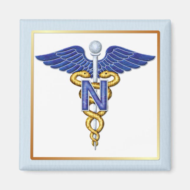 Pflege Caduceus Magnet (Vorne)