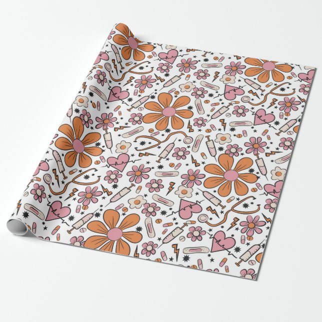 Pflege der Graduiertenpartei Papier Gesundheitswes Geschenkpapier (Ungerollt)