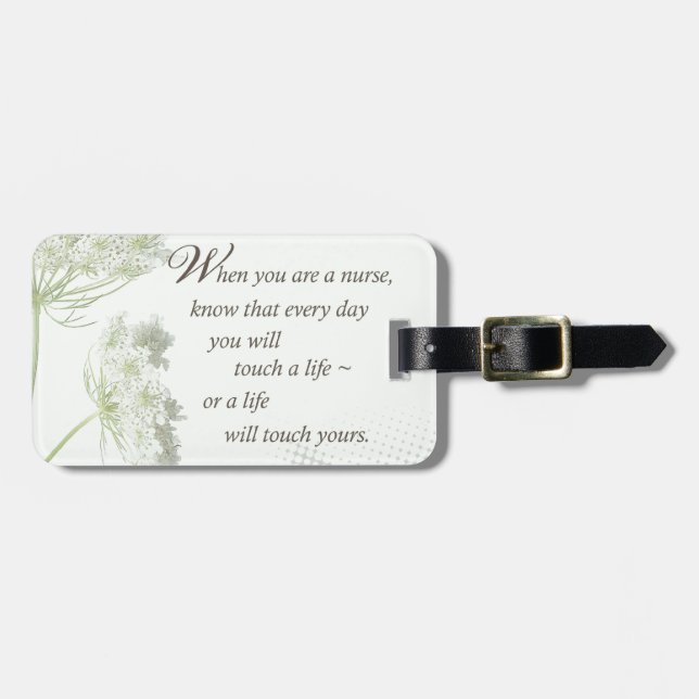 Pflege der Touch ein Leben mit wilden Blume Gepäckanhänger (Vorderseite horizontal)