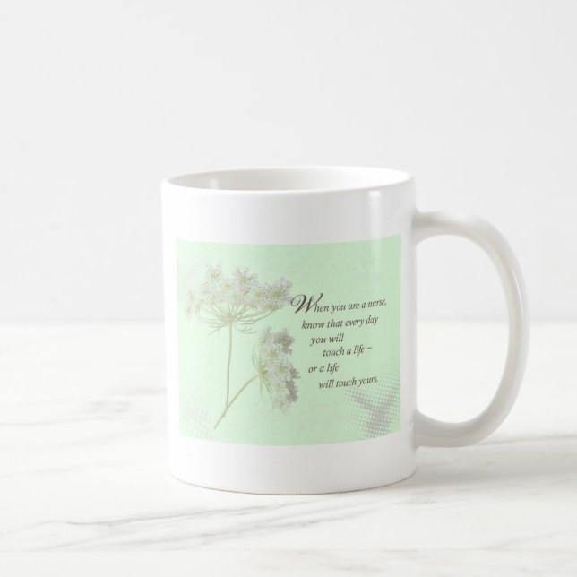 Pflege der Touch ein Leben mit wilden Blume Kaffeetasse (Rechts)