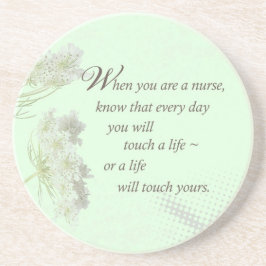 Pflege der Touch ein Leben mit wilden Blume Untersetzer