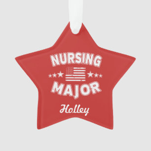 Pflege der Uni Major Patriotic American Flag Ornament