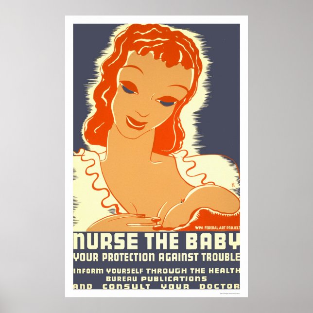 Pflege des Babys 1938 WPA Poster (Vorne)