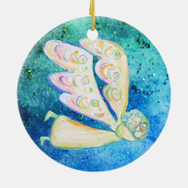 Pflege des Schneegel-Ornaments Keramik Ornament (Hinten)