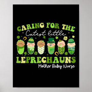 Pflege für kleine Kobolde Mutter Baby Krankenschwe Poster