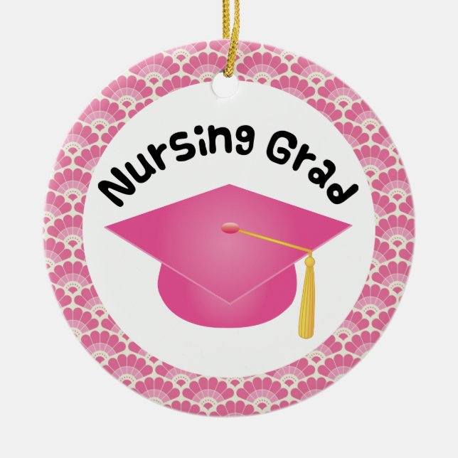 Pflege Graduate Pink Gift Ornament (Vorne)