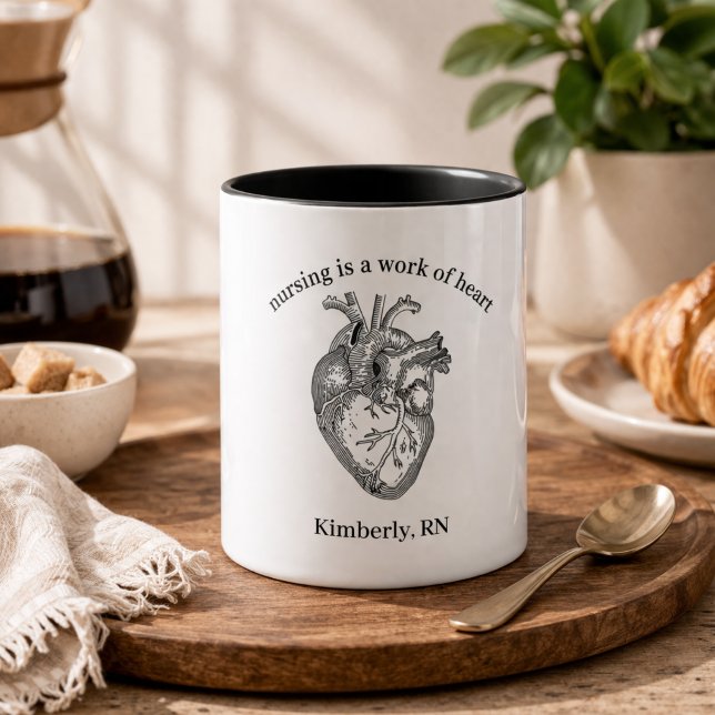 Pflege ist ein Werk der Kaffee-Tasse Zweifarbige Tasse (Von Creator hochgeladen)