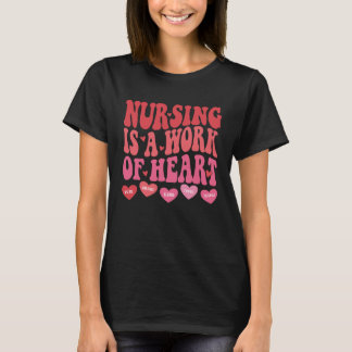 Pflege ist eine Herzensarbeit Mädchen Frauen Krank T-Shirt