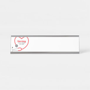 Pflege ist Kunst Schreibtischnamensplakette