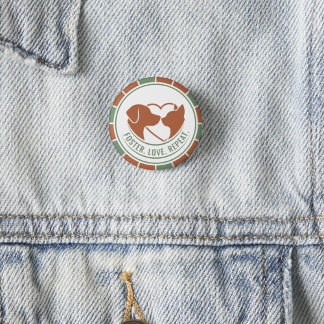 Pflege Liebe Wiederholen Erdige Grafik Pin Button