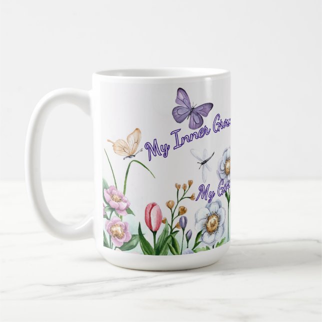 Pflege mich, mein inneres Wachstum Kaffeetasse (Links)