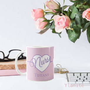 Pflege Rosa und Lila Kaffee-Tasse Kaffeetasse