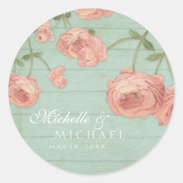 Pflege Stickers Brautparty Blush Peach Rose Holz