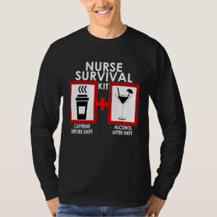 Pflege-Überlebenskit Caffein Vor Schicht Cocktail T-Shirt