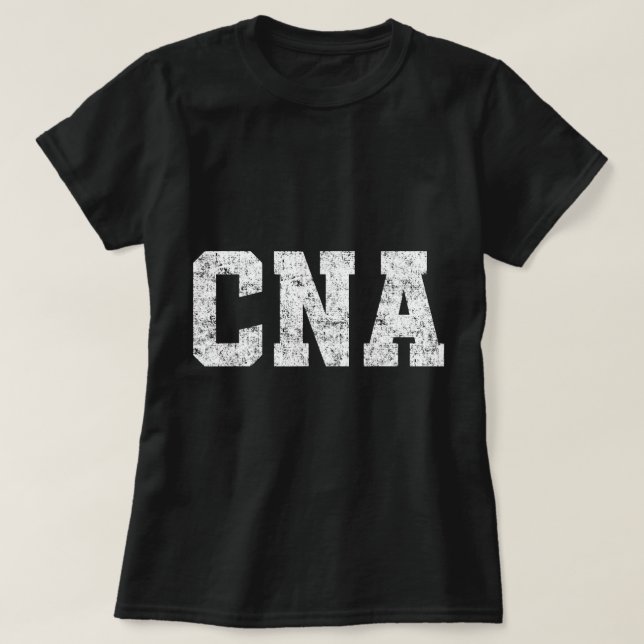 Pflege Vintager CNA-medizinischer Mitarbeiter Kran T-Shirt (Design vorne)