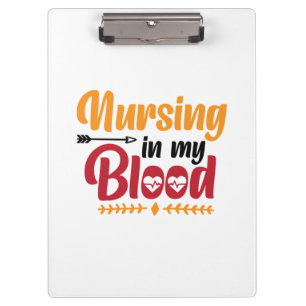 Pflege von Geschenken in meinem Blut Klemmbrett